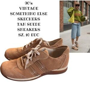 90'S VINTAGE SKECHERS SOMETHING ELSE TAN SUEDE SNEAKERS SIZE 10 EUC